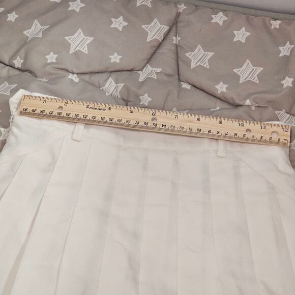 White Tennis Pleated Skirt Skort Preppy High Waist A Line Size 2 Women - Picture 14 of 15